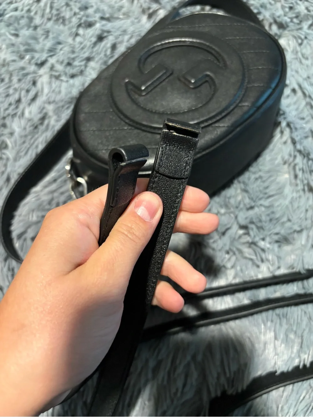 GUCCI Sakai Be Green Calfskin Diagonal Stitched Small Blondie Shoulder Bag